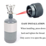 Manp Propane Gas Tank Converter Outdoor Camping Stove Adapter Small Gas Tank Conversion Head Adapter With Self-closing Function