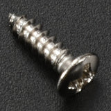10 Pcs Mono Input Jack for Guitar Bass 6.35mm Orange with 50Pcs Pickguard Screws 3MM (Silver)