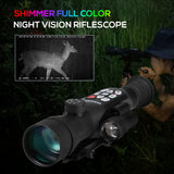 Full Color Night Vision Telescope Monocular Vision Scope Digital Rang Finder Ballistic Computer Scope 1080p for Wildlife Viewing
