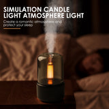 Candlelight Aromatherapy Humidifiers Essential Oils Fragrance Diffusers 120ML House USB Air Humidifier with Night Light for Home