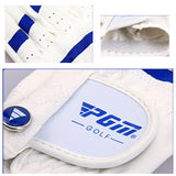 PGM Pack 1 Pair Golf Gloves Kids Left Hand Right Hand Microfiber Cloth Breathable with Ball Marker for Junior Youth Boys Girls