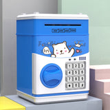 Automatic Roll Money Box Electronic Piggy Bank with Music Money Cash Savings Deposit Organizer for Children ATM Password Machine