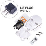 7 Colors LED Face Mask With Neck Therapy Acne Mask Korean Photon Therapy Neck Beauty Led Mask Anti Aging Skin Tightening Wrinkle