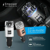 Mini Car Air Purifier Negative Ion Smoke Odor Remover Car Usb Charger Aluminum Alloy