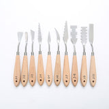 10pcs Stainless Steel Palette Scraper Paint Knives Blade for Artist Oil Acrylic Painting Tools