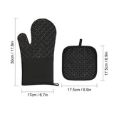 Oven Mitts and Pot Holders 4pcs Set Heat Resistant Oven Gloves and Hot Pads Potholders for BBQ Kitchen Baking Cooking Grilling