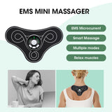 Portable Neck Body Massager Muscle Relief Pain Mini Electric Convenient Intelligent Cervical Massage Stickers Meridian Massager