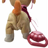 1pcs New Electric Walking Dog Plush Toy Stuffed Animal Handle Control Electronic Music Puppy Toys for Children Christmas Gifts