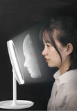 Mirror with light Led makeup mirror with light desktop net red female fill light with small mirror dormitory desktop folding