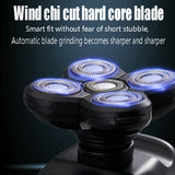 6 In 1 USB Rechargeable Electric Shaver 5 Blade Razors Clipper Nose Ear Hair Trimmer Men Facial Cleaning Brush