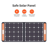 100W USB Outdoor Solar Panel Bag Portable Solar Power Recharger Mobilephone Folding Removable Solar Panels Recharging Tool