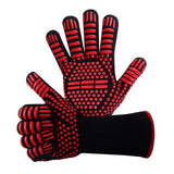 1 Pair Anti Slip BBQ Grill Gloves Heat Resistant Camping Kitchen Oven Fireproof Barbecue Cooking Microwave Gloves