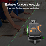 8-Lines Green Light Laser Level Meter 360 Horizontal And Vertical Cross Super Powerful Green Laser Beam Line Self-Leveling 4°