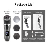 Electric Foot Callus Remover Kit Portable Foot File Pedicure Tools IPX7 Waterproof for Cracked Heels Calluses Dead Skin Remover