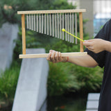 20-Tone Wind Chime Table Top Bar Chimes 20 Bars Single-row Musical Percussion Instrument With Wood Stand Stick