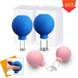 4Pcs Glass Suction Cup Facial Massage Set Vacuum Cupping Rubber Head Anti Cellulite Massager Jar Slimming Cans Body Care Therapy