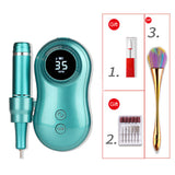 Electric Nail Drill Machine 35000RPM Built-in 2600mAh Battery Portable Nail Polisher Grinding Device Nail Tool 10 Hours of Use