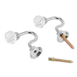 4 Pair Retro Crystal Glass Curtain Holdback Wall Tie Back Hook Hanger Holder Drawer Handle Curtain Accessories Hanger