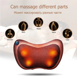 Electric Cervical Spine Massage Pillow Multifunctional Infrared Waist Back Foot Body And Neck Relax Car Home Shiatsu Massager