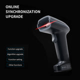 Handheld 1D/2D/QR Barcode Scanner Wireless BT &amp; 2.4G USB Wired Bar Code Reader CMOS Image Sensor Manual/Auto Trigger Scanning