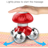 4 In 1 Handheld Vibrating Massager with 3 Kneading Massage Heads for Self Massage Relaxation or Muscle Tension Mini Massager