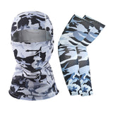 Summer Face Cover Arm Sleeves Set Women Men Breathable Face Sun Protection Long Arm Sleeves for Camp Cycling Mounteering Fishing