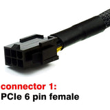8Pc PCI-E 6 Pin to Dual PCIe 8 Pin (6+2) Image Card PCI Express Power Adapter GPU VGA Y-Splitter Extension Cable