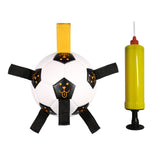 Dog Toys Interactive Pet Football Toys with Grab Tabs Dog Outdoor Training Soccer Pet Bite Chew Balls for Dog Accessories