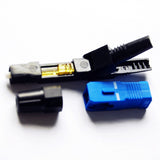 100Pcs Embedded SC Fiber Optic Fast Connector FTTH Single-Mode Fiber SC Fast Connector SC Adapter On-Site Assembly