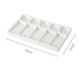 Flower Plum Rectangle Ceramic Palette Color Mixing Paint Palette Tray For Watercolor Gouache Acrylic Painting Art Supplies