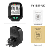 New Generation Full Screen Socket Tester Ground Zero AC Voltage Tester 30V-250V RCD Test Plug Polarity Phase Check EU/US/UK