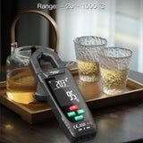 FY382 Smart Clamp Meter True RMS 9999 Counts Digital Multimeter Temperature Tester LCD Screen AC DC Voltage AC Current Detector