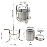 Outdoor Camping Picnic Stove Alcohol Stove Camping Furnace Stainless Steel Liquid Alcohol Stove Portable Liquid Burner 2023