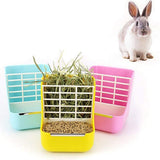 Grass Stand Plastic Small Animals Feeder Removable 2-in-1 Pet Food Feeder Grass Rack Fixed Feeder