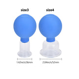 New Flat Vacuum Cupping Cups Acupuncture Therapy Anti-Cellulite Body Massager Rubber Chinese Meridian Head Glass Suction Cans