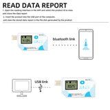 Blue-Tooth USB Temperature Humidity Data Logger Disposable BUL01-TH Smart Phone RH TEMP Data Logger Recorder 14400 Data capacity