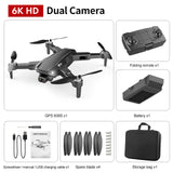 HKNA New S608 GPS Drone 6K Dual HD Camera Professional Aerial Photography Brushless Motor Foldable Quadcopter RC Distance 3000M