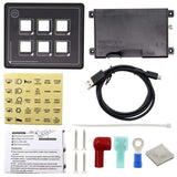 6 Way -thin Waterproof Membrane Control Panel Switch 12-24V Universal