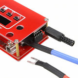 Portable Transistor DIY Mini Spot Welding Machine 18650 Lithium Battery LCD Display Screen Spot Welder with 2 Mos Tubes