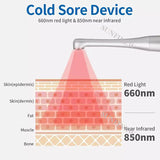 Red Light Therapy For Pain Relief Skincare Wand &amp; Cold Sore and Canker Sore LED Light Therapy Device 660nm 850nm Near Infrared