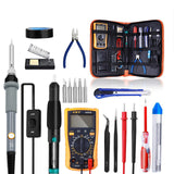 Soldering Iron Kit, 60W 220V/110V Welding Tool Adjustable Temperature Electric Soldering Iron Set Welding Solder Station