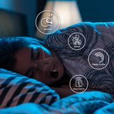 Sleep Breathing Monitor with App for iPhone & Android, Track Real-Time Sleep Apnea & Snore Data with Professional Report
