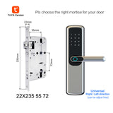 TUYA APP Fingerprint Password Smart Lock IC-Card Security Door Electronic Small Lock 6068 Lock Suit Door Thickness 2.5-7CM