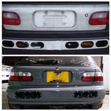 Universal 2pcs Black Car Rear Bumper Rear Bumper Diffuser For Universal Car Rear Bumper Air Diversion Diffuser Panel