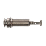1 Pcs Mono Long Input Output Threaded Guitar Barrel Jack 1/4 Inch &amp; 1 Set 4-String Chrome Hard-Tail Adjustable Bridge