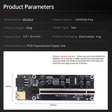 4Pack PCI-E Pcie Riser 009S PLUS Adapter PCIe 1X 4X 8X 16X Extender Wire PCIE USB 3.0 Card SATA for BTC Miner