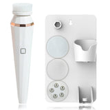 4 In 1 Electric Facial Cleansing Brush Silicone Rotating Face Brush Deep Cleaning Skin Exfoliation Waterproof Facial Massager
