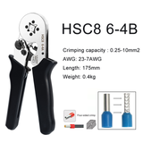Crimping Pliers Tubular Terminal Hand Tools HSC8 6 - 4A 0.25 - 10mm2 6 - 6A 0.25 - 6mm2 Electrical Mini Wire Ferrule Clamp Kit