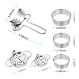 6Pcs Dumpling Maker Stainless Dumpling-Making Cut Dumpling Skin Mold Dough Circle Roller Machine Pastry Cutters Make Dumplings