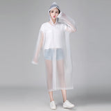 Fashion EVA Women Raincoat Thickened Waterproof Rain Coat Women Clear Transparent Camping Waterproof Rainwear Suit